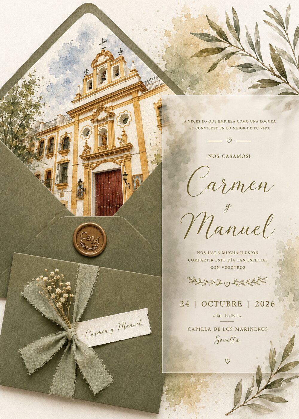 Invitación de boda Carmen y Manuel